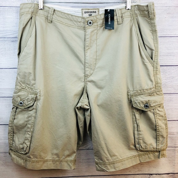 Express Other - EXPRESS MENS KHAKI CARGO SHORTS NWT